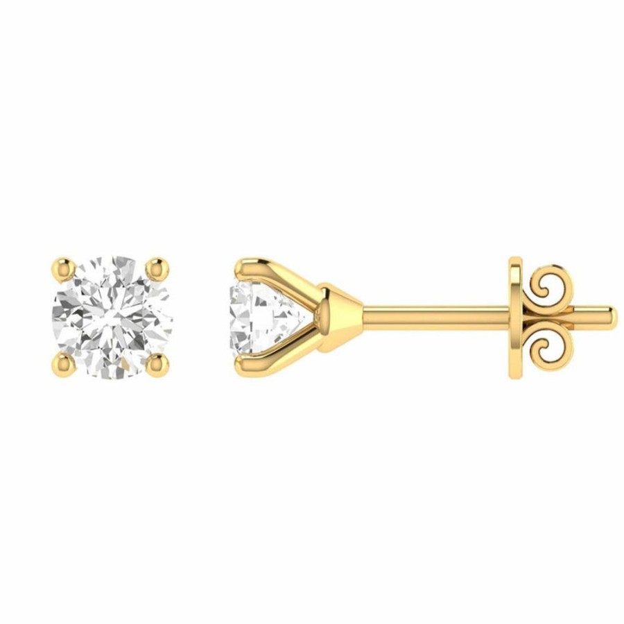 Jewellery Diamonds by WD | Diamond Stud Earrings With 0.20Ct Diamonds In 9K Yellow Gold