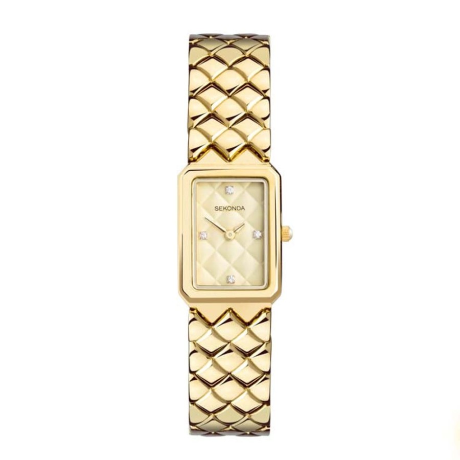 Watches Sekonda | Stainless Steel Gold Dial Watch