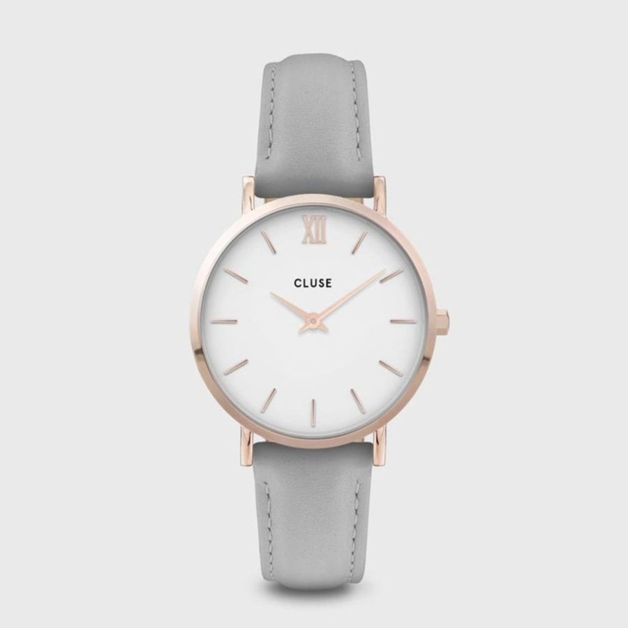 Watches Cluse | Cluse Minuit Rose Gold White/Grey