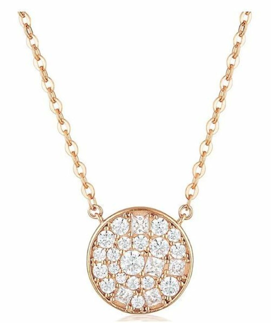 Jewellery Georgini | Mosaic Disc Pendant Rose Gold