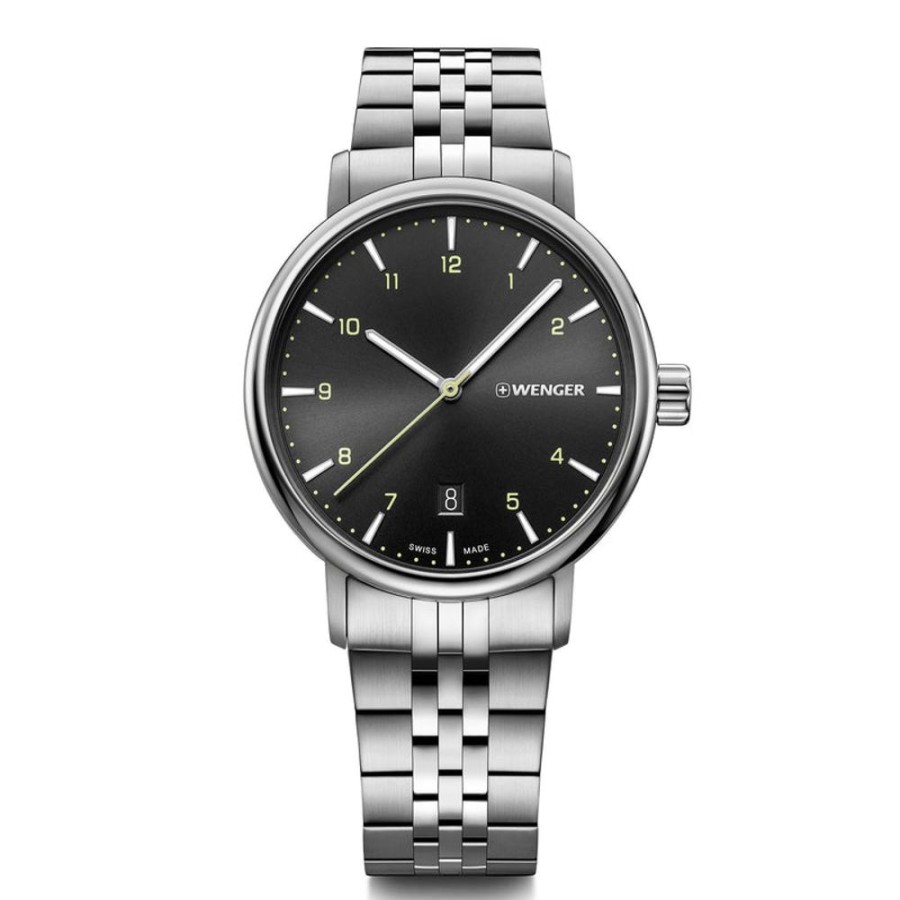 Watches Wenger | Urban Classic Black Dial Stainless Steel Watch