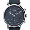 Watches Timex | Midtown Chronograph 40Mm Leather Strap Watch