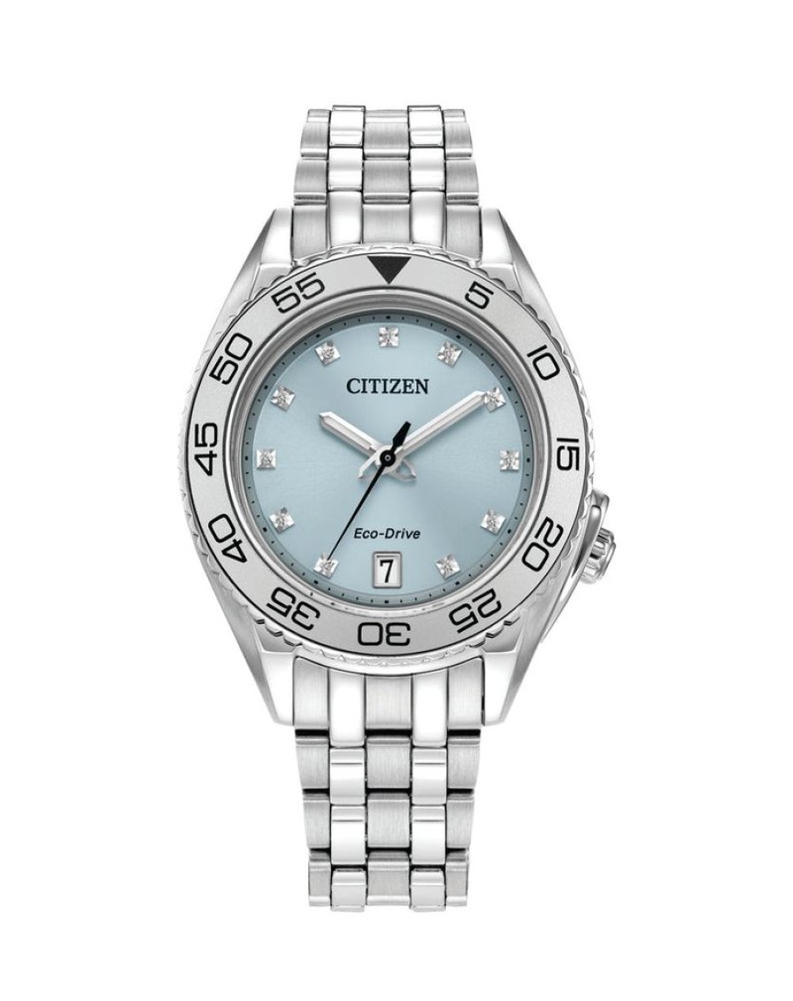 Watches Citizen | Eco-Dive Blue Dial Stainless Steel Watch