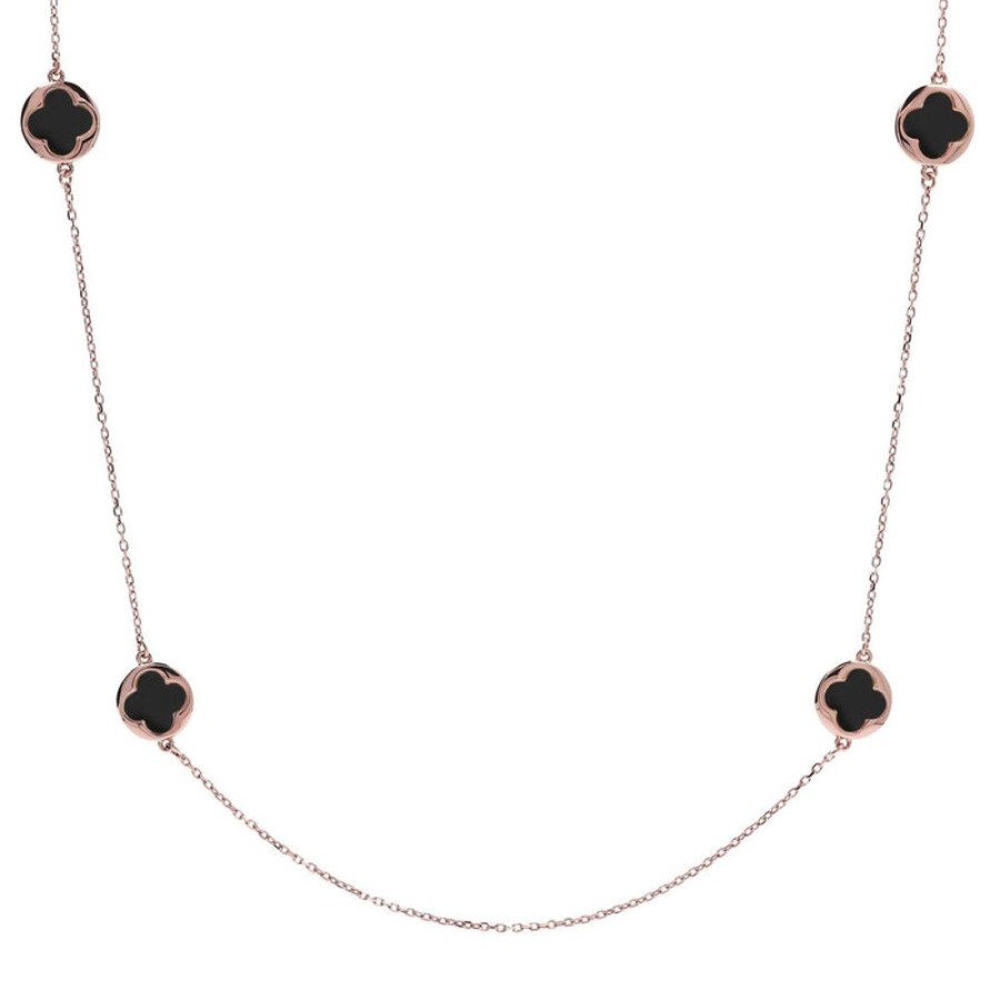 Jewellery Bronzallure | Small Four-Leaf Clover Long Necklace