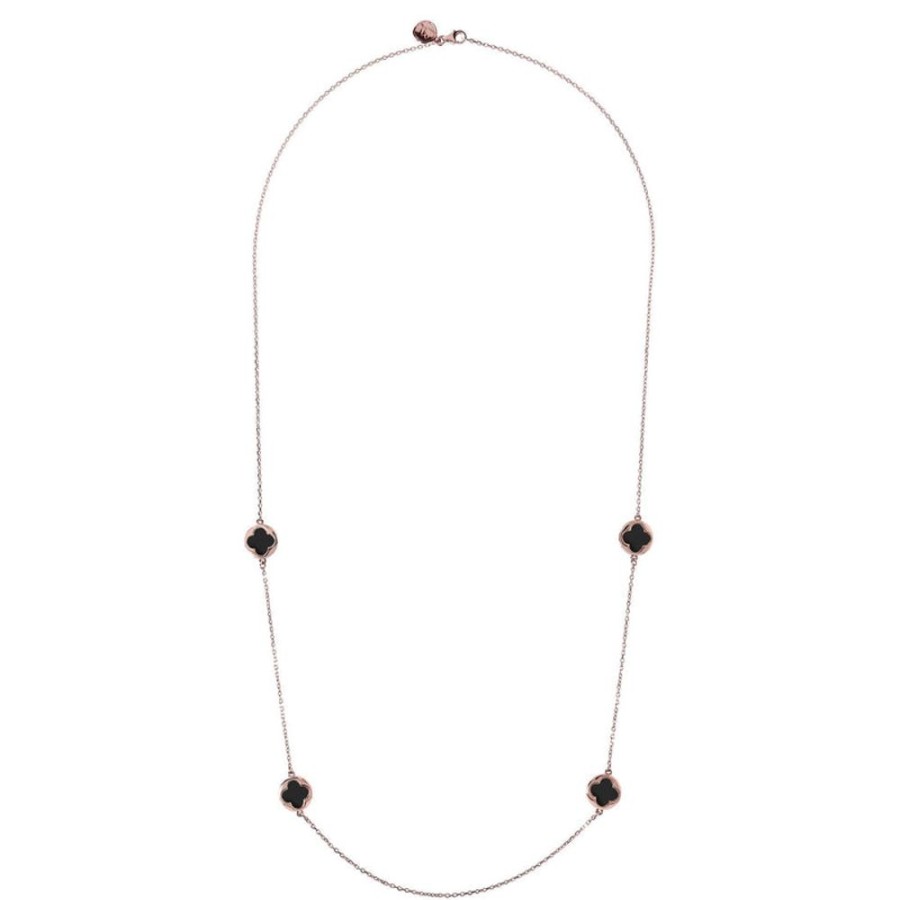 Jewellery Bronzallure | Small Four-Leaf Clover Long Necklace