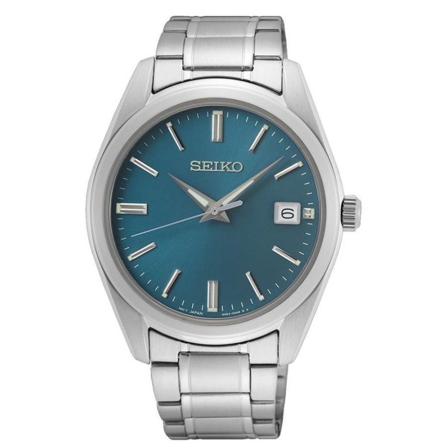 Watches Seiko | Stainless Steel Sapphire Quartz Blue Dial Watch