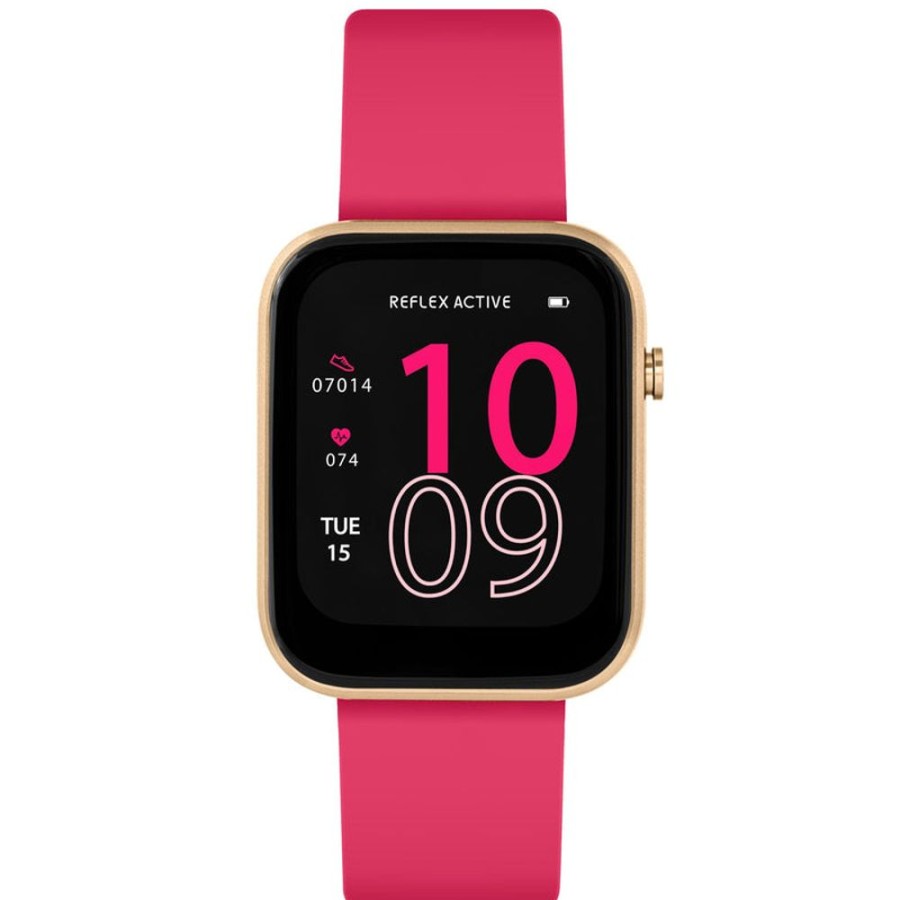 Watches Reflex Active | Series 12 Rose Gold/ Pink Silicone Smartwatch