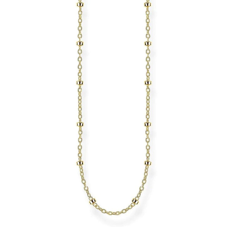 Jewellery Thomas Sabo Jewellery | Thomas Sabo Gold Plated Fine Ball Chain