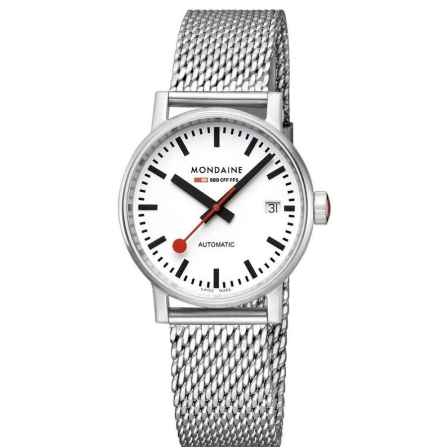 Watches Mondaine | Evo2 Automatic White Dial Watch