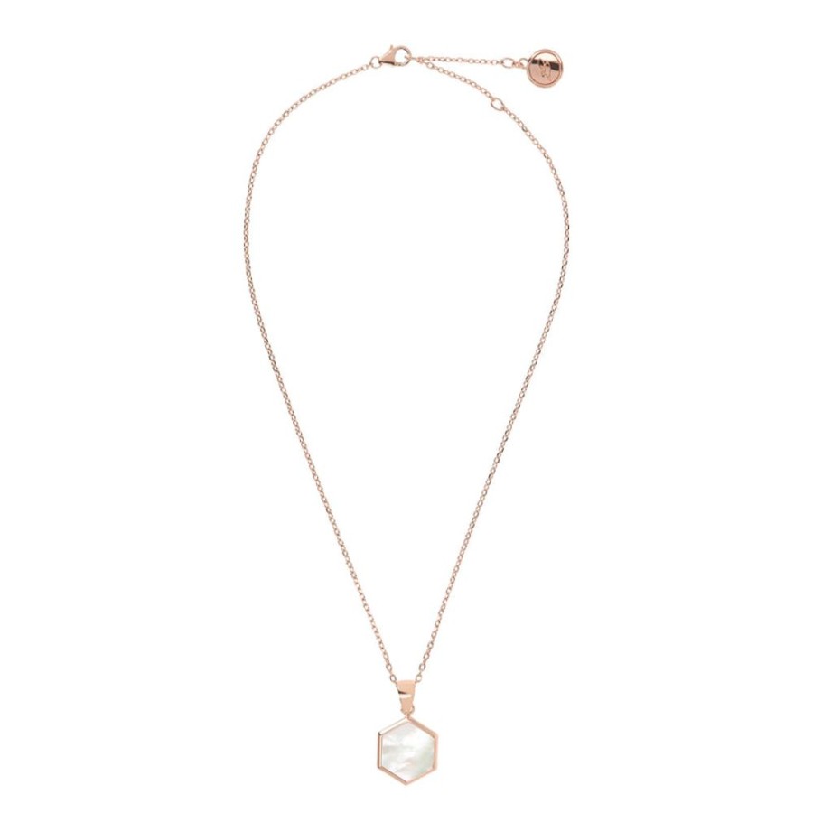 Jewellery Bronzallure | Small Hexagon Pendant Necklace