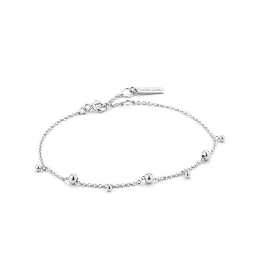 Jewellery Ania Haie | Modern Drop Balls Bracelet - Silver