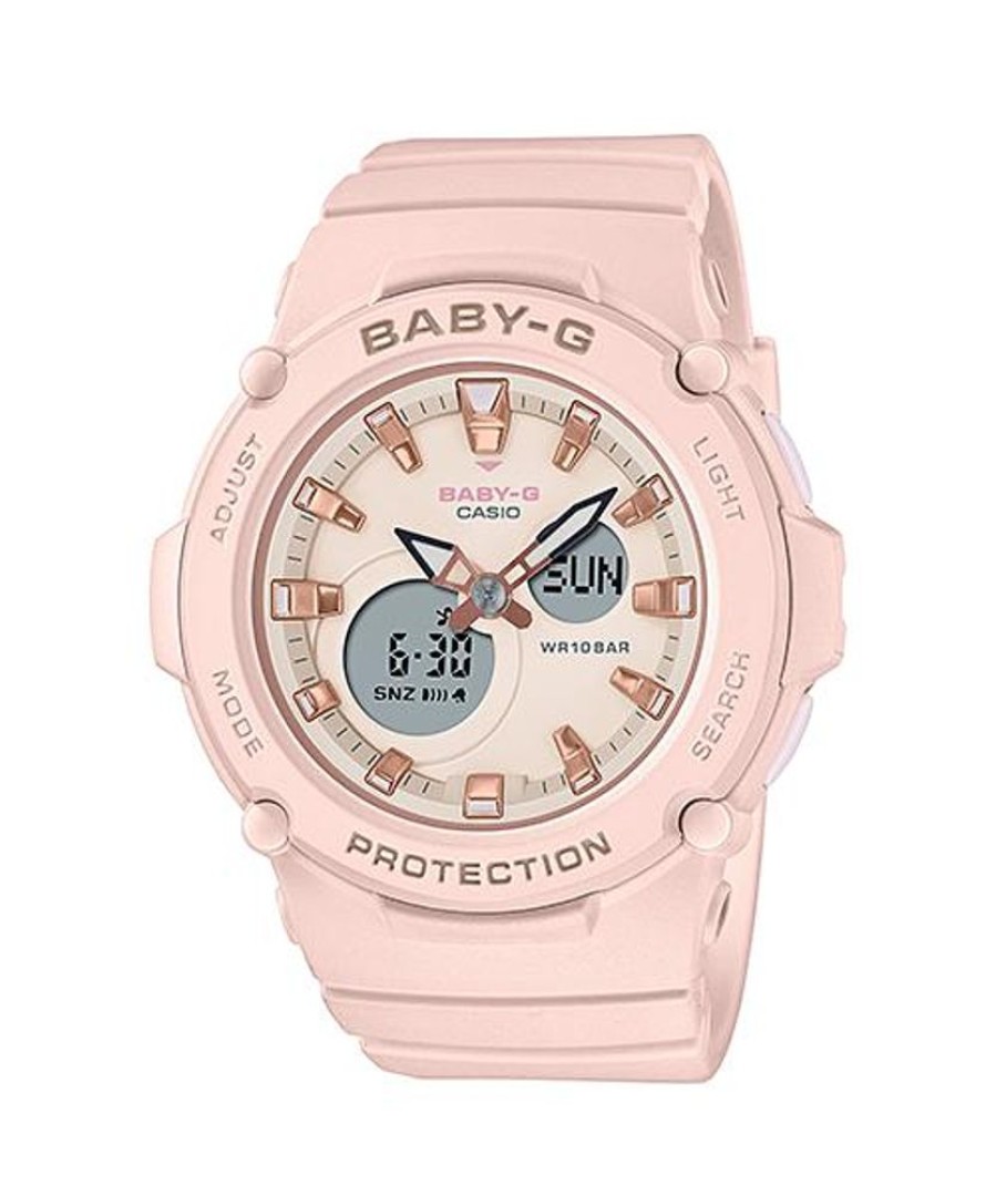 Watches G-Shock | Baby-G Duo Outdoor Pink Resin Band Watch