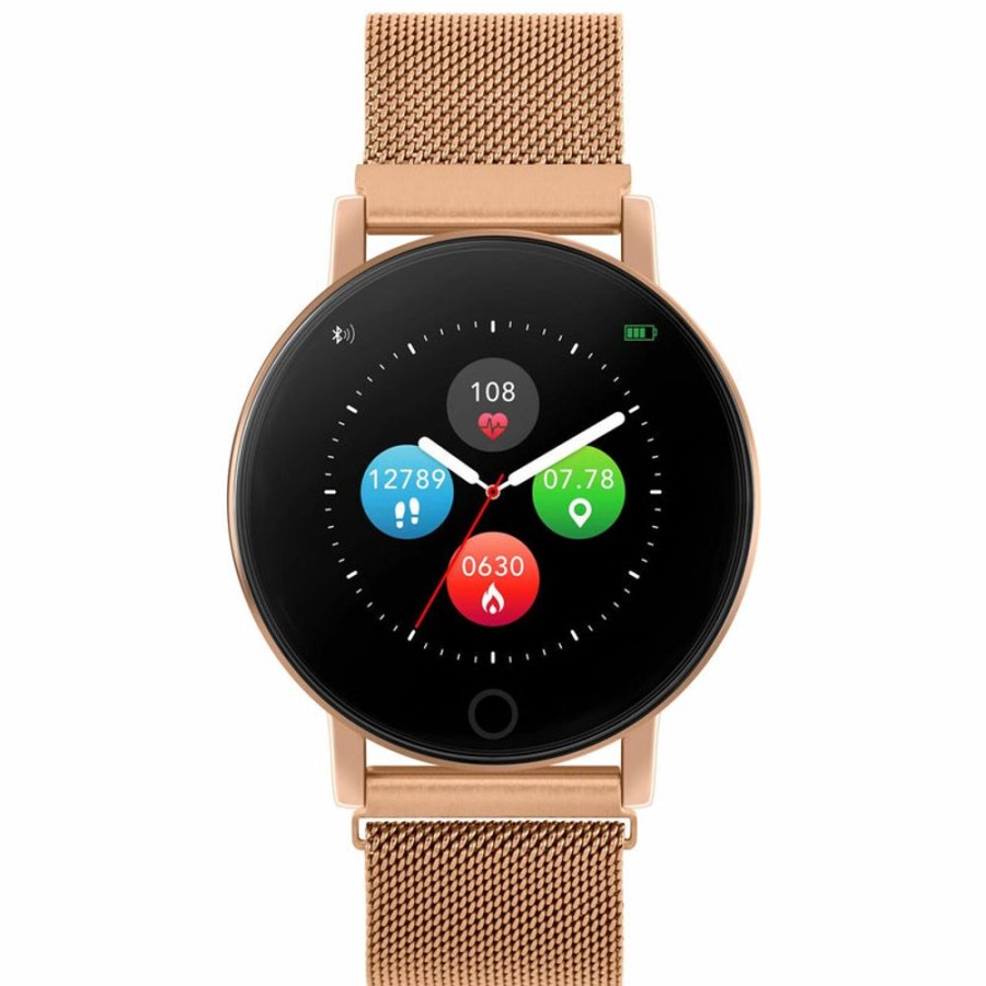 Watches Reflex Active | Series 5 Rose Gold Mesh Smart Watch