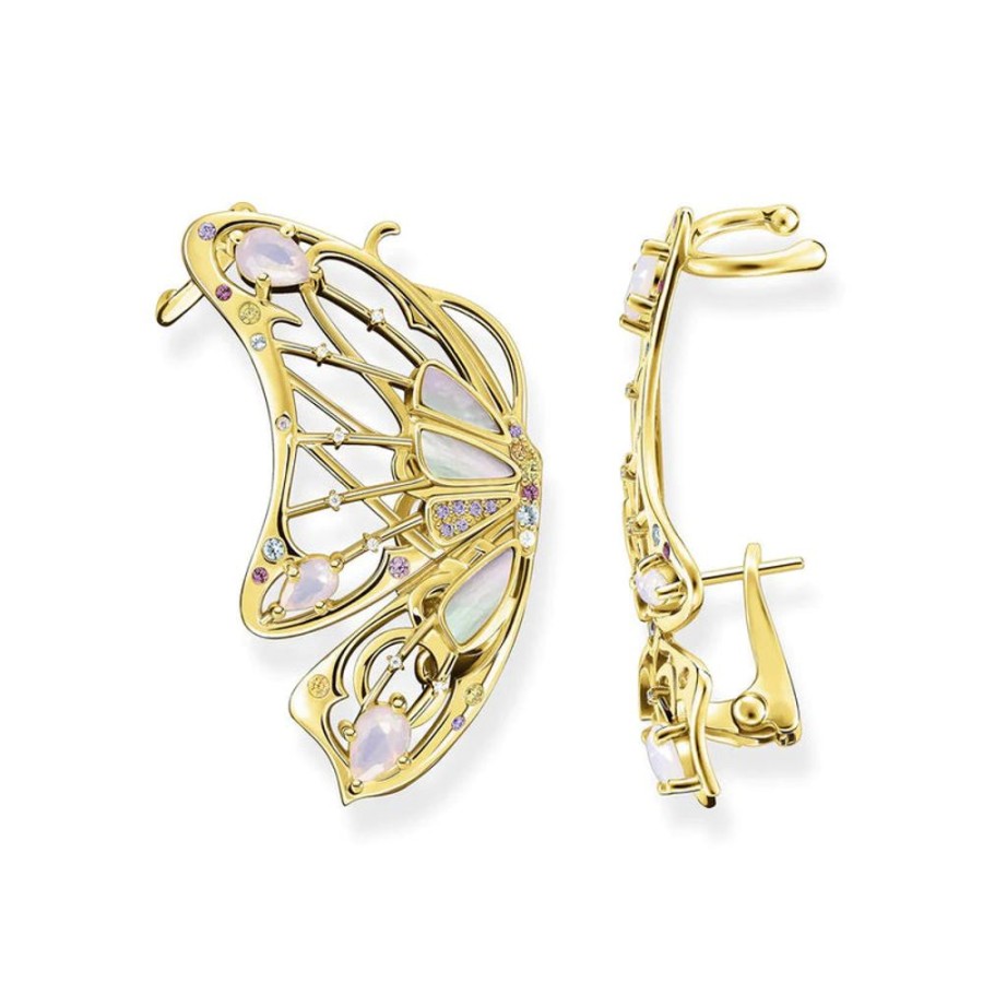 Jewellery Thomas Sabo Jewellery | Thomas Sabo Single Ear Stud Butterfly Gold