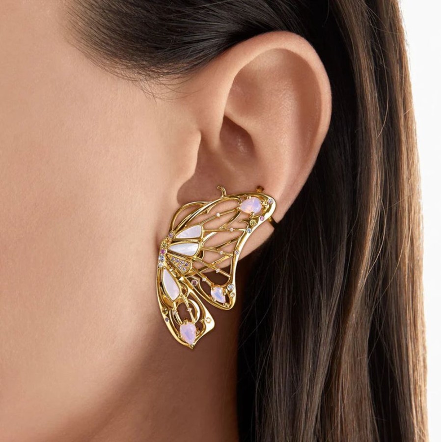 Jewellery Thomas Sabo Jewellery | Thomas Sabo Single Ear Stud Butterfly Gold