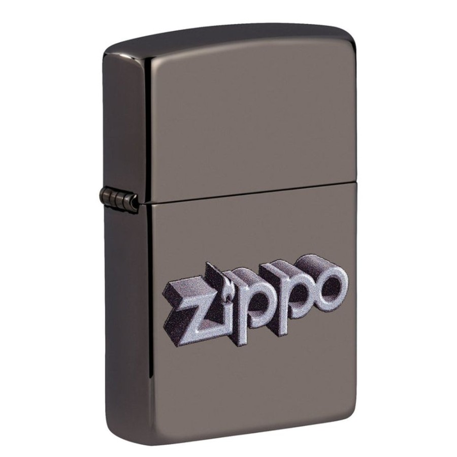 Accessories Zippo | 3D Logo Black Ice Lighter