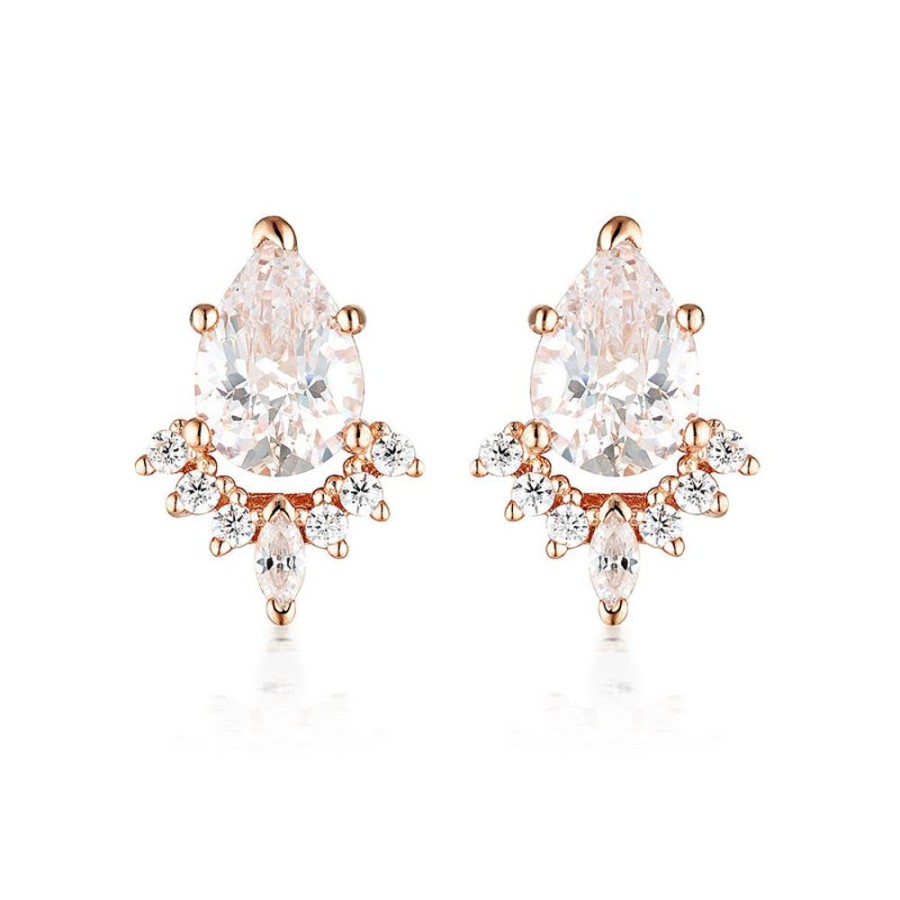 Jewellery Georgini | Georgini Iconic Bridal Penelope Earring Rose Gold