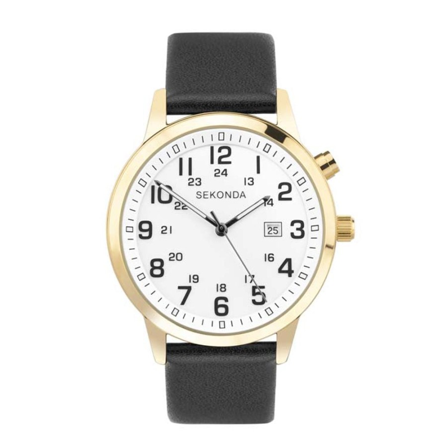 Watches Sekonda | Classic Leather White Dial Watch