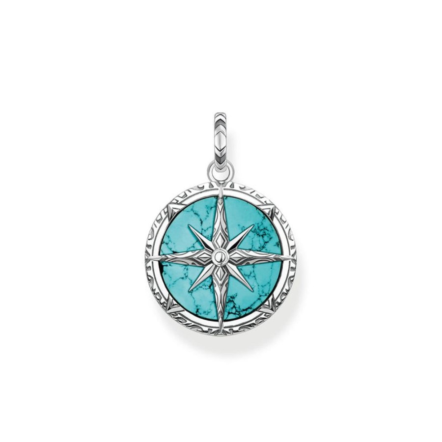 Jewellery Thomas Sabo | Thomas Sabo Pendant Turquoise Compass