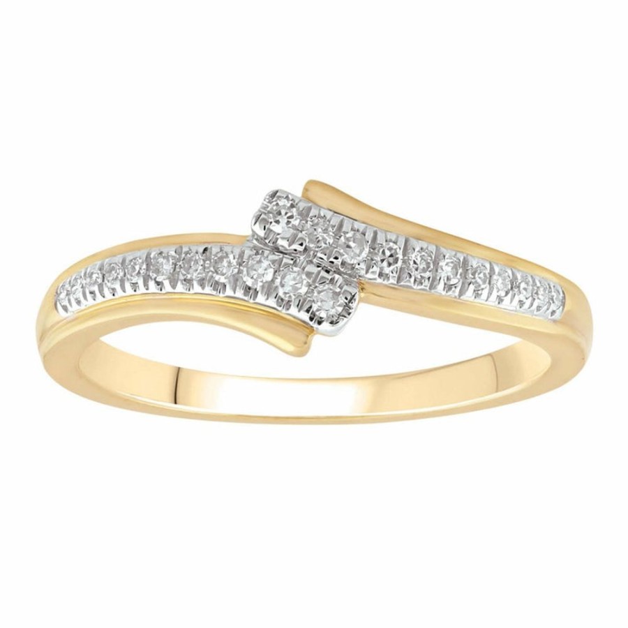 Jewellery Diamonds by WD | Ring With 0.10Ct Diamonds In 9K Yellow Gold