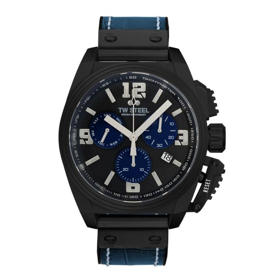 Watches TW Steel | Canteen 46Mm Chronograph Blue Dial