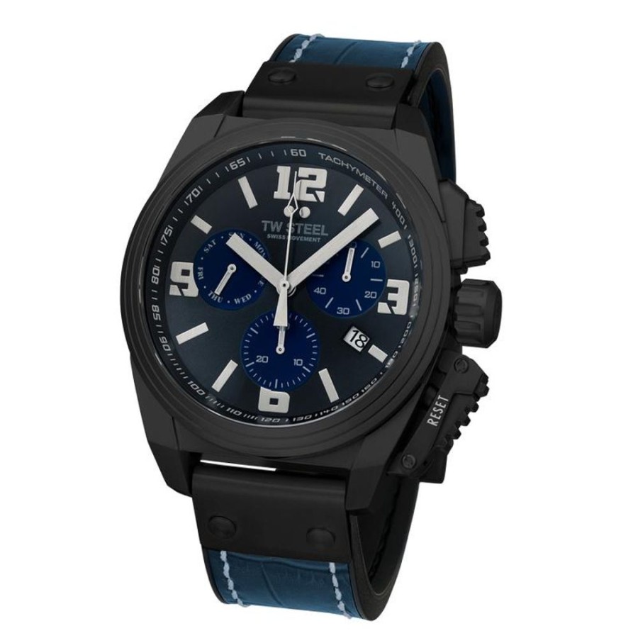 Watches TW Steel | Canteen 46Mm Chronograph Blue Dial