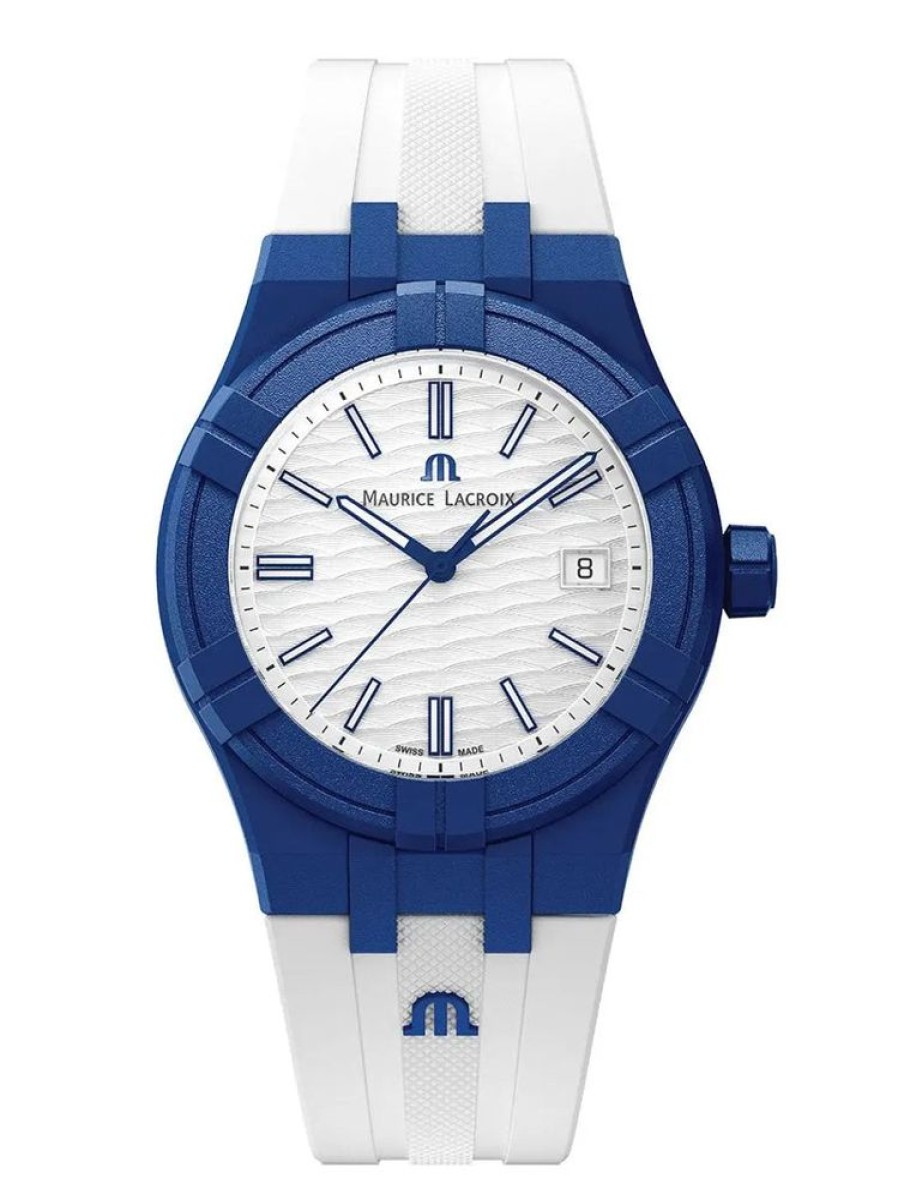 Watches Maurice Lacroix | Swiss-Made Aikon #Tide Date 40Mm Blue Watch