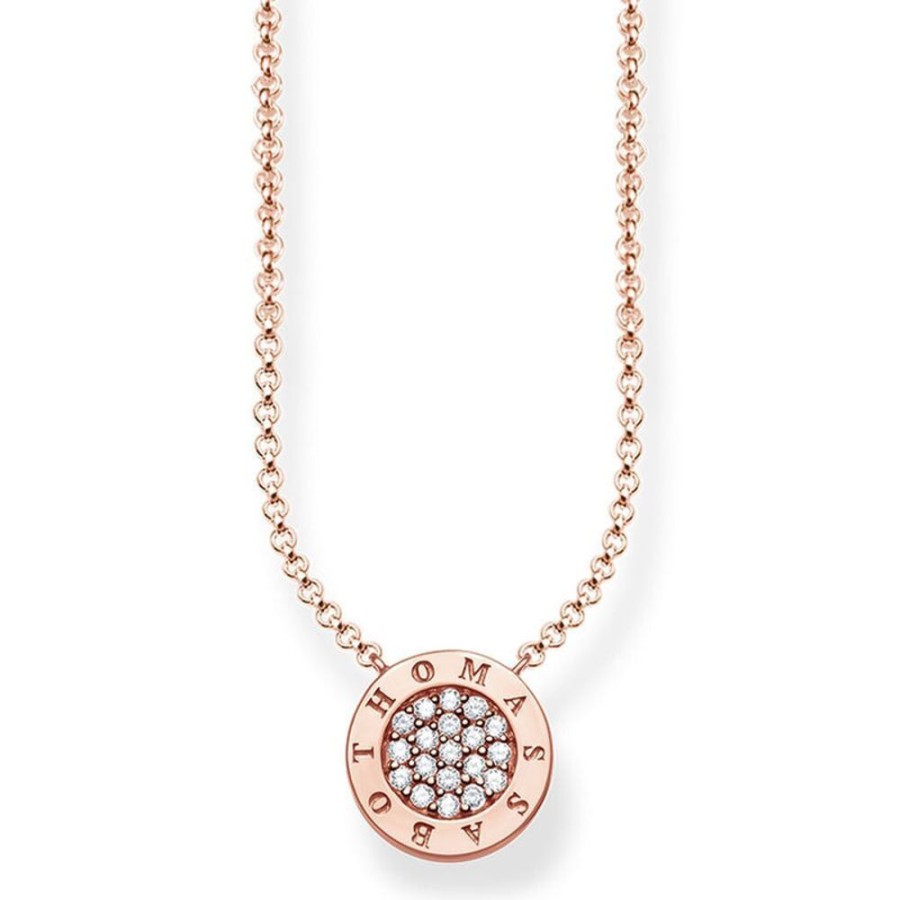 Jewellery Thomas Sabo Jewellery | Thomas Sabo Necklace Classic Pave Rose Gold Necklace