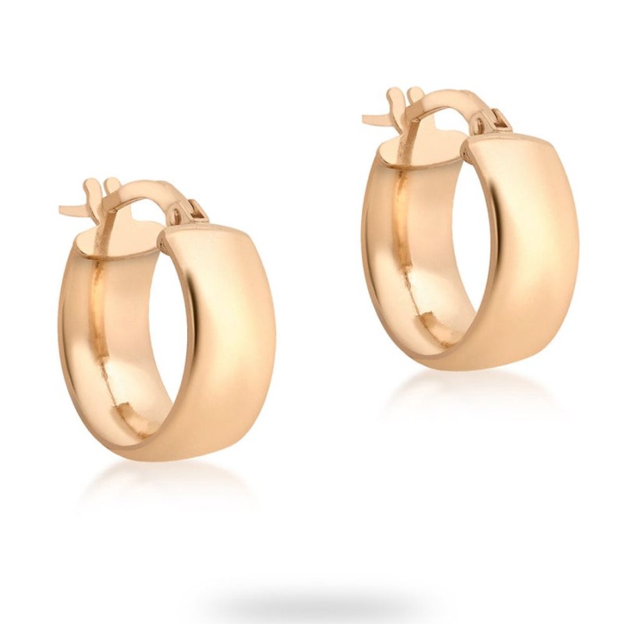 Jewellery Diamonds by WD | 9K Rose Gold Hallow Hoop Earrings