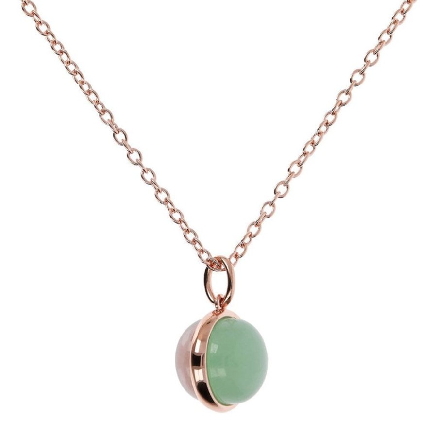 Jewellery Bronzallure | Cabochon Cut Genuine Gemstone Pendant Necklace