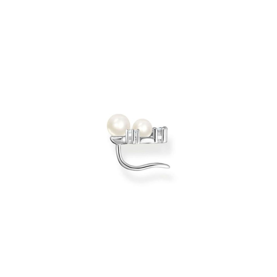 Jewellery Thomas Sabo | Ear Studs Pearls And White Stones Silver