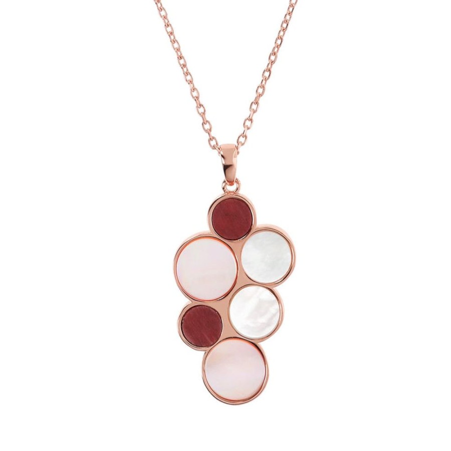 Jewellery Bronzallure | Alba Red Fossil Flat Necklace