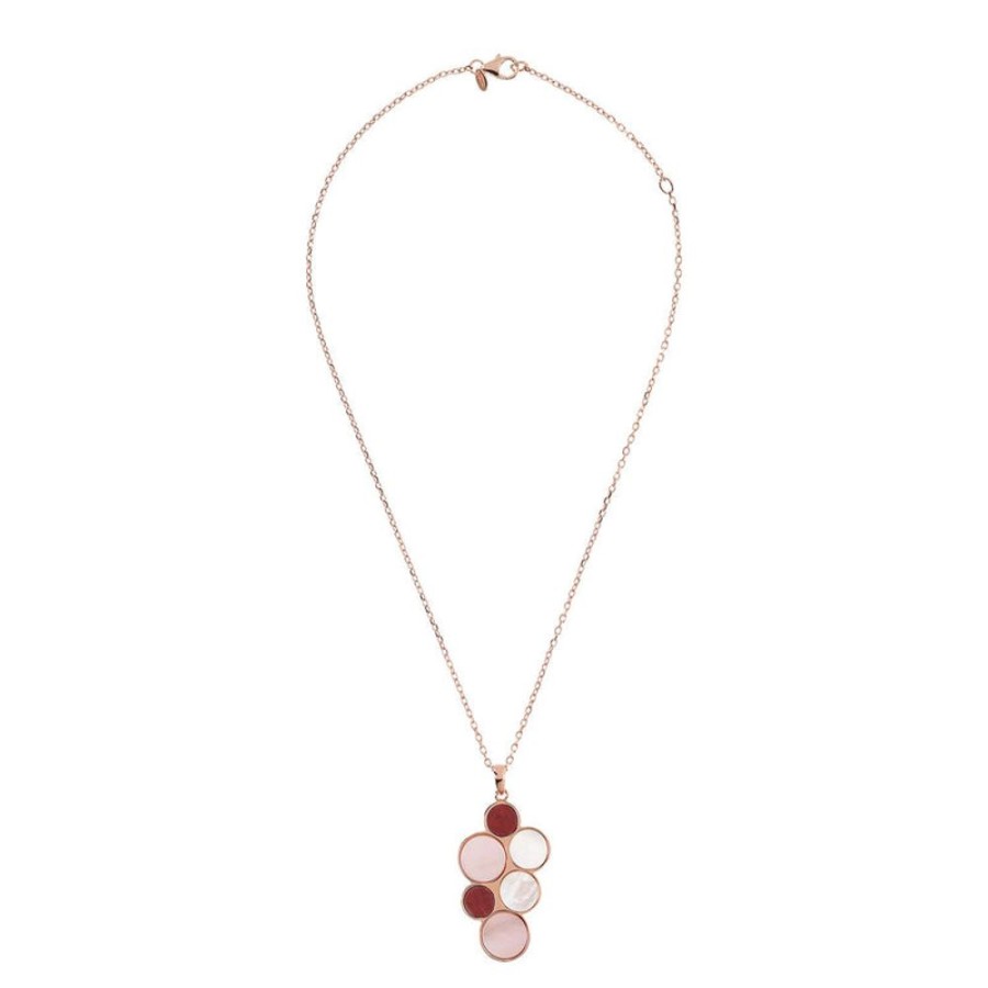 Jewellery Bronzallure | Alba Red Fossil Flat Necklace