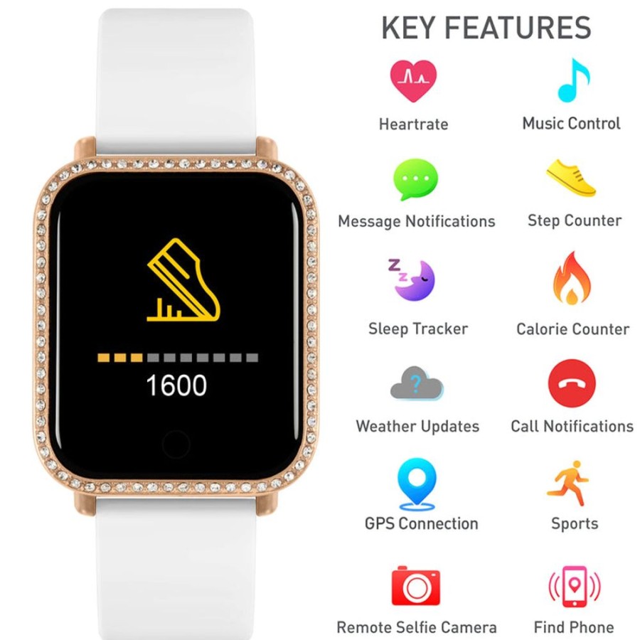 Watches Reflex Active | Series 6 White Crystal Smart Watch