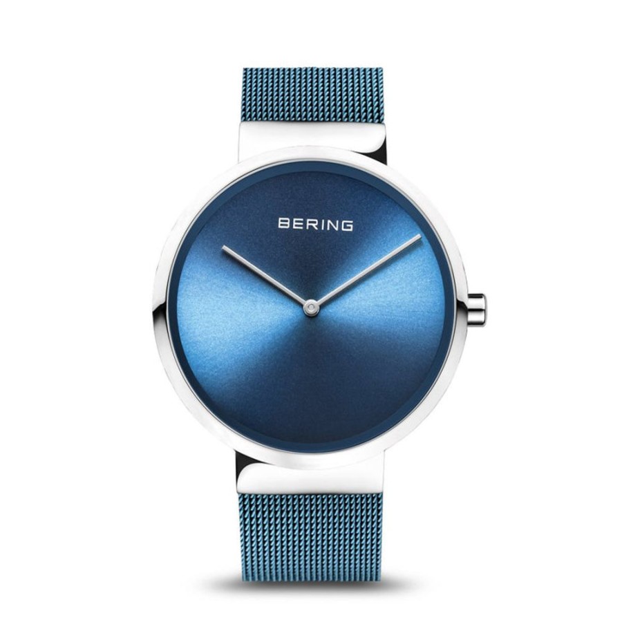 Watches Bering | Classic Polished Silver Ice Blue Watch