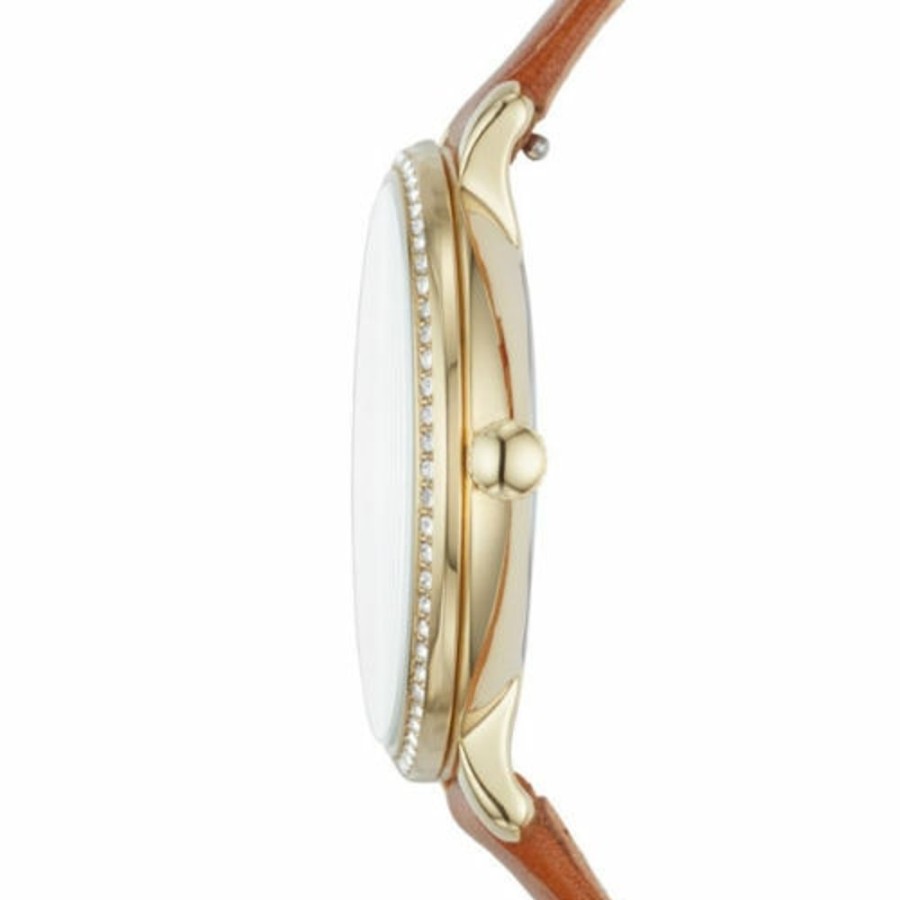 Watches Fossil | Jacqueline Gold Dial Leather