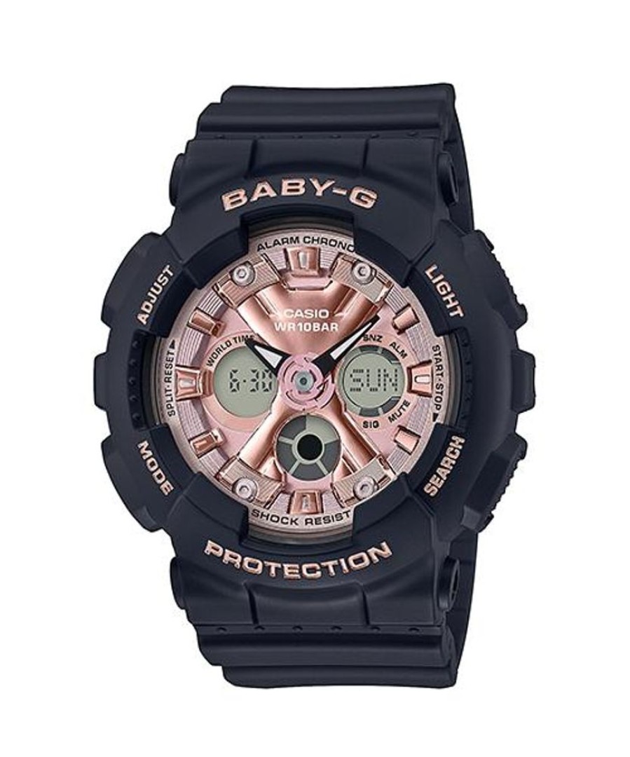 Watches G-Shock | Baby-G Digital Analog Black Resin Band Watch