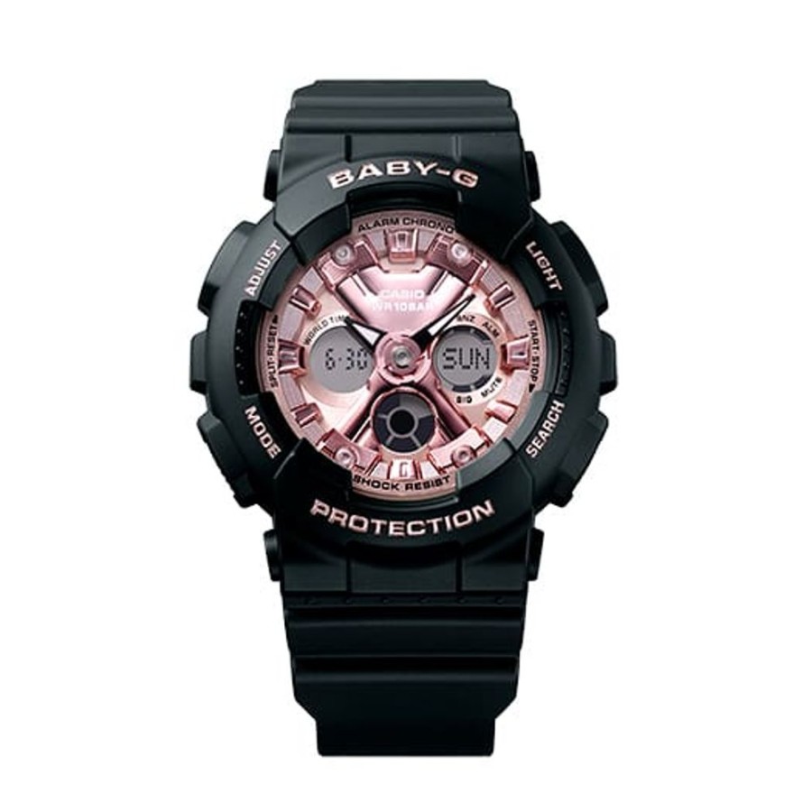 Watches G-Shock | Baby-G Digital Analog Black Resin Band Watch