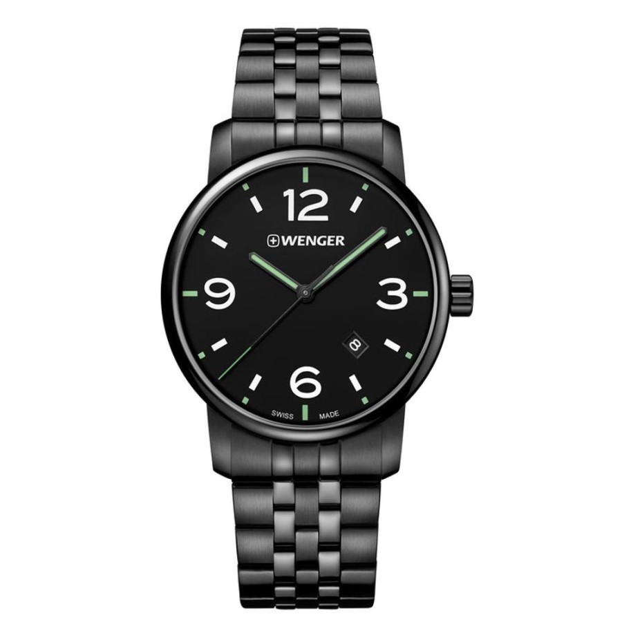 Watches Wenger | Urban Metropolitan Black Dial Stainless Steel Watch