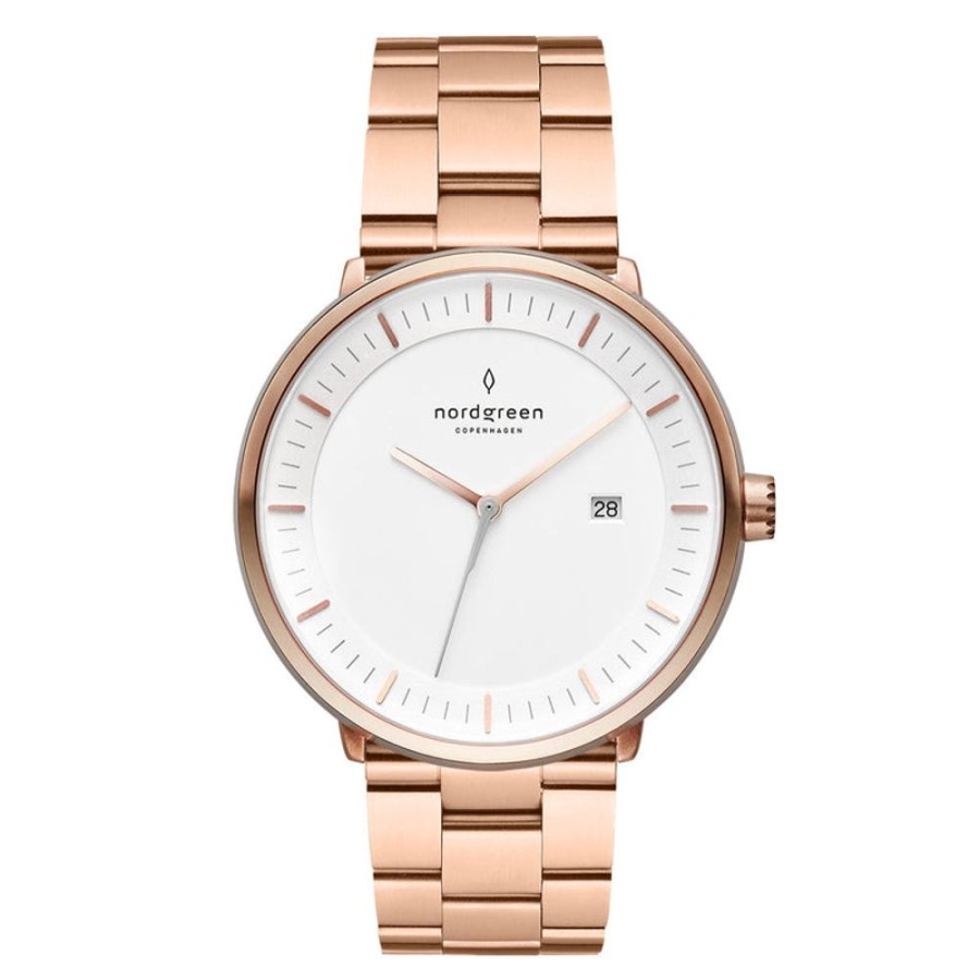 Watches Nordgreen | Women'S Philosopher 36Mm Rose Gold Watch