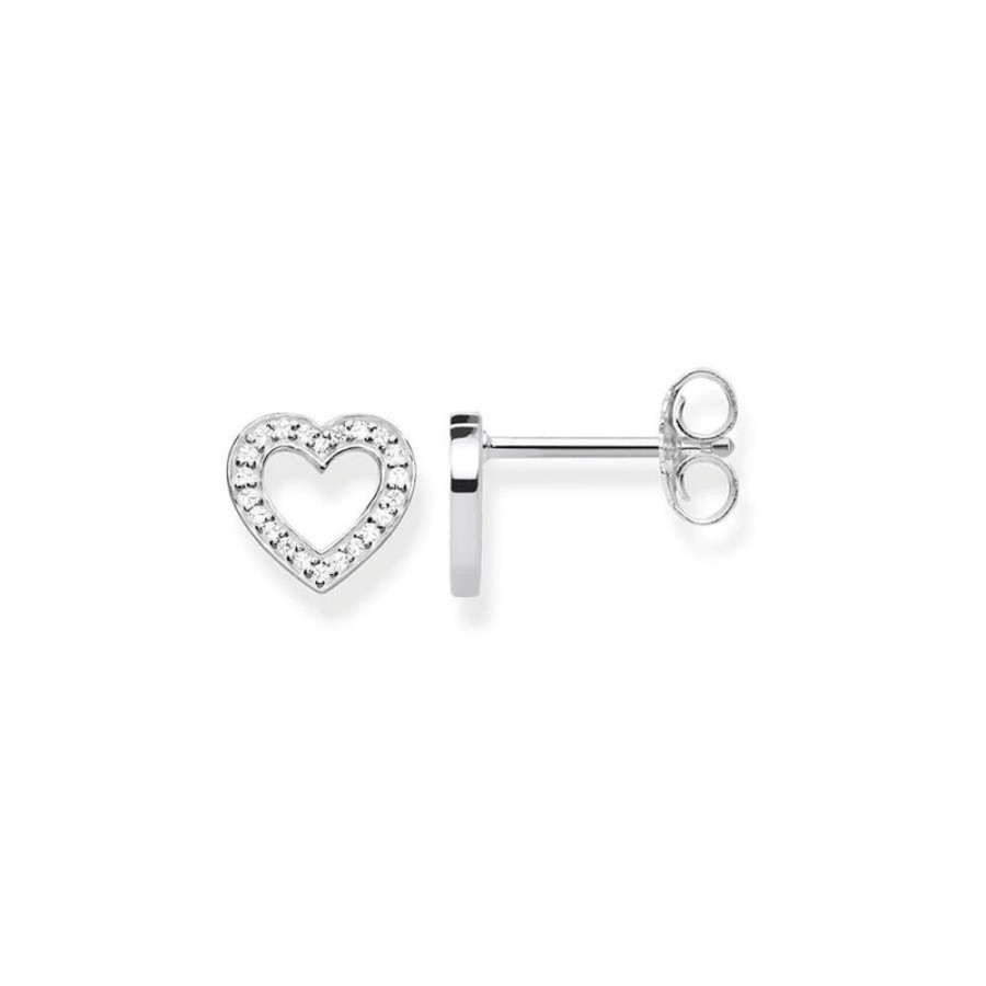 Jewellery Thomas Sabo Jewellery | Thomas Sabo Silver Ear Studs Heart