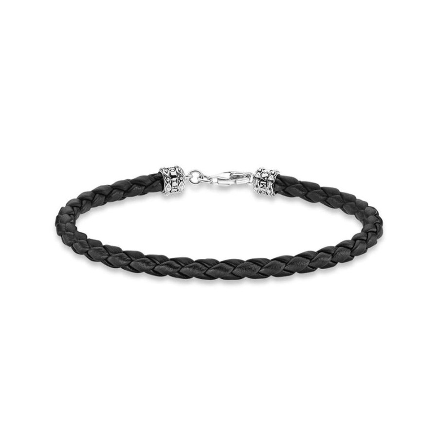 Jewellery Thomas Sabo | Leather Bracelet Black