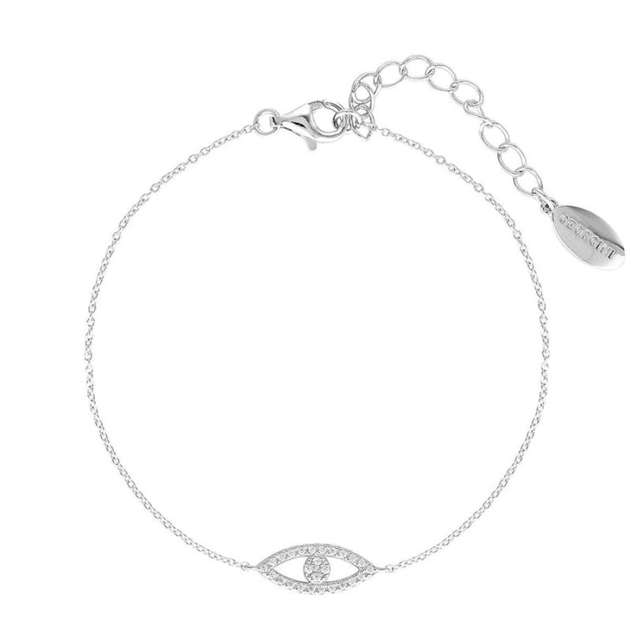 Jewellery Georgini | Georgini Rock Star Evil Eye Silver Bracelet