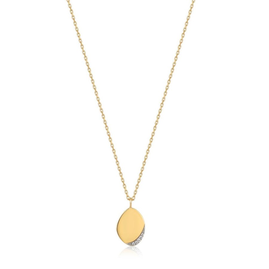 Jewellery Ania Haie | 14Kt Gold Magma Diamond Pendant Necklace