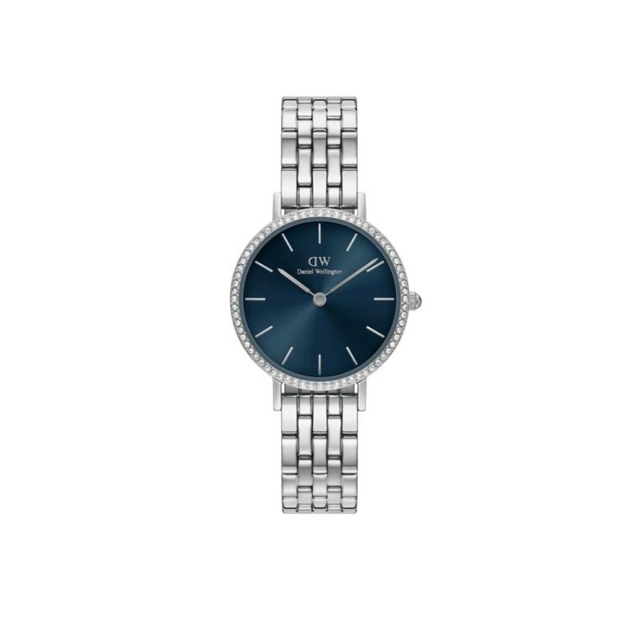 Watches Daniel Wellington | Petite 28Mm Bezel 5-Link Arctic Sunray Watch