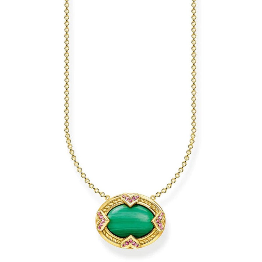 Jewellery Thomas Sabo Jewellery | Thomas Sabo Green Stone Necklace