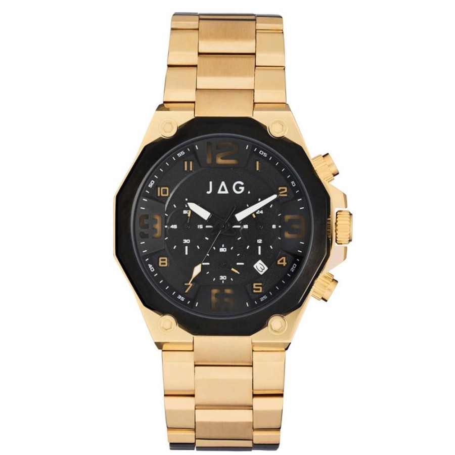 Watches Jag | Baxter Black Dial 46Mm Watch