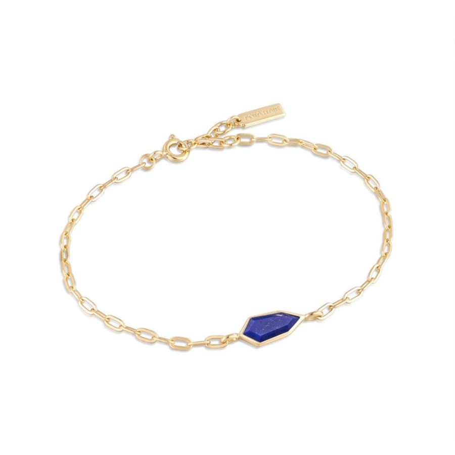 Jewellery Ania Haie | Lapis Emblem Chain Bracelet