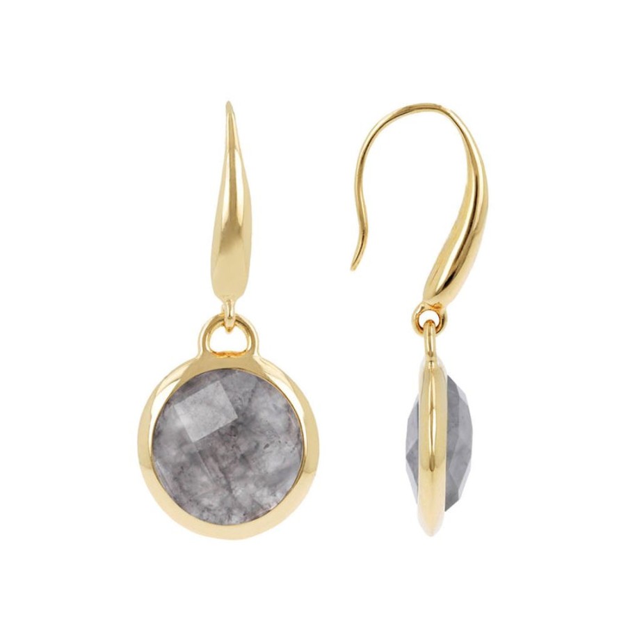 Jewellery Bronzallure | Golden Natural Stone Hook Earrings