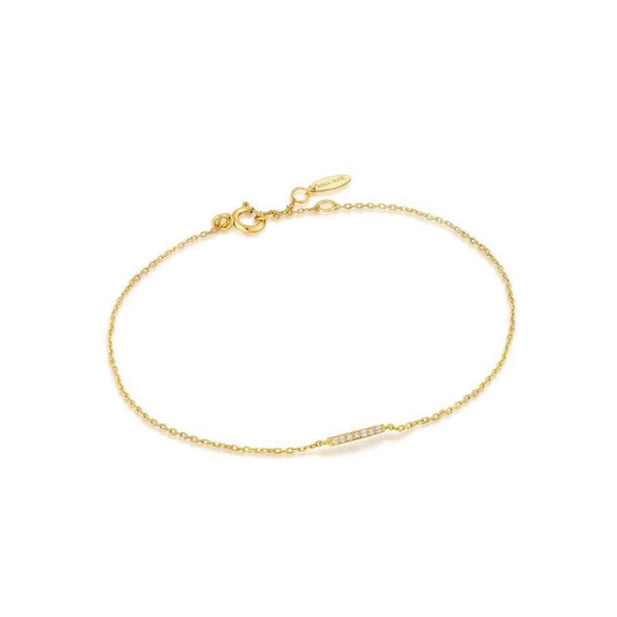 Jewellery Ania Haie | 14Kt Gold Magma Diamond Bar Bracelet